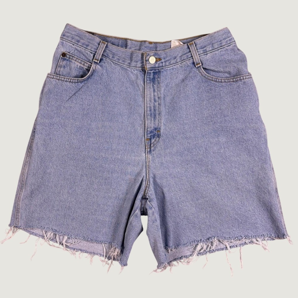 Vintage 90s Gitano Denim Cutoff Shorts Women 16 High Rise 31W Light Wash